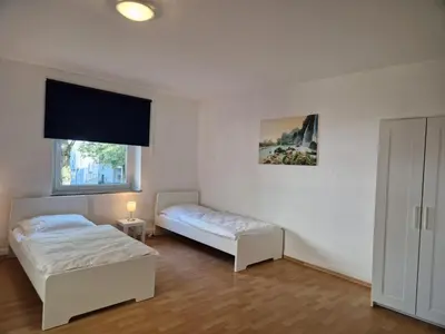 Ein Bett oder Betten in einem Zimmer der Unterkunft Meribu B45 Wohnung für Monteure und Arbeiter