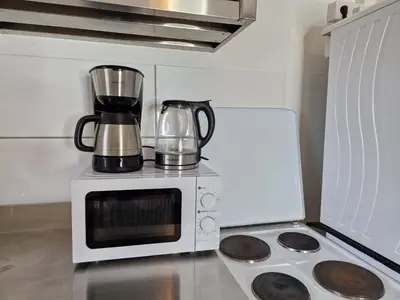 Küche/Küchenzeile in der Unterkunft Meribu B45 Wohnung für Monteure und Arbeiter