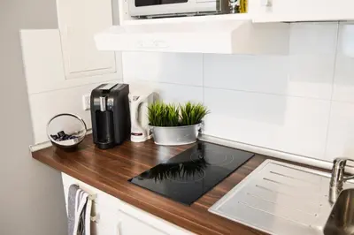 Küche/Küchenzeile in der Unterkunft Centerapartments Tonhallenstraße