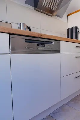Küche/Küchenzeile in der Unterkunft ATLAS Apartment Dinslaken, 3 Zimmer, Zentrum, Nähe Bahnhof, Balkon
