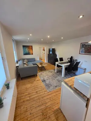 Ein Sitzbereich in der Unterkunft Stilvolles City Apartment Iserlohn, möbliert und all-inclusive