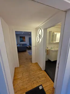 Ein Bett oder Betten in einem Zimmer der Unterkunft Stilvolles City Apartment Iserlohn, möbliert und all-inclusive