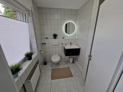 Ein Badezimmer in der Unterkunft Wohnung in Ratingen Lintorf