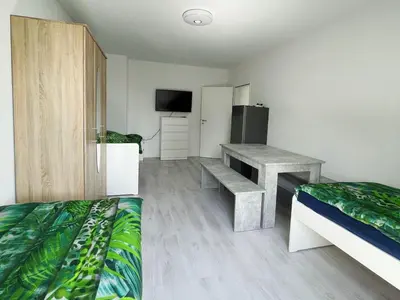 Küche/Küchenzeile in der Unterkunft Modern Central Apartment in Duisburg