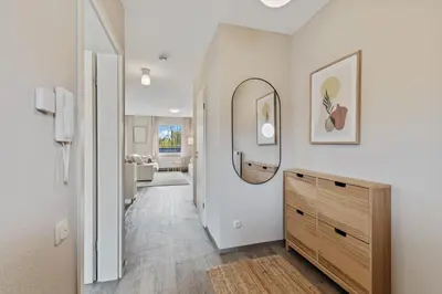 Grundriss der Unterkunft 2-Zimmer Duisburg City Apartment 50m2 - Nähe Innenhafen und HBF