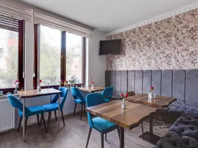 Ein Sitzbereich in der Unterkunft Oberhausen Urban Retreat