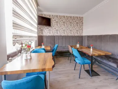 Ein Sitzbereich in der Unterkunft Oberhausen Comfort Stay