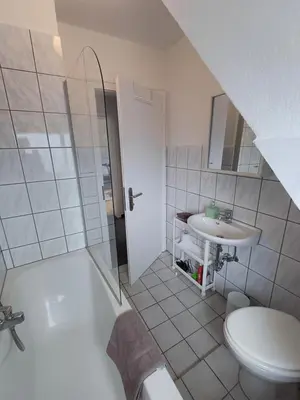 Ein Badezimmer in der Unterkunft Westfalio Apartments - BrightStay Halver - feel at home