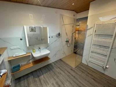 Ein Badezimmer in der Unterkunft Kaminstube Hof Friebe