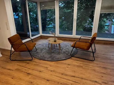 Ein Sitzbereich in der Unterkunft Luxury Apartment nähe Düsseldorf