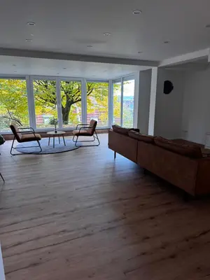 Ein Sitzbereich in der Unterkunft Luxury Apartment nähe Düsseldorf