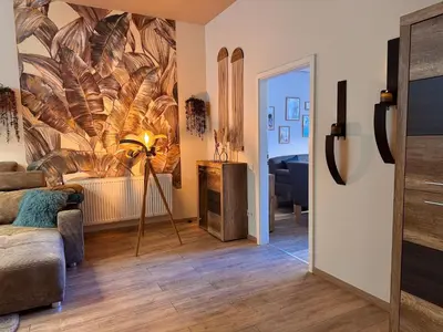 Ein Bett oder Betten in einem Zimmer der Unterkunft Ferienwohnung Chris
