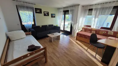 Ein Sitzbereich in der Unterkunft Monteurs-Apartment Graf Häseler