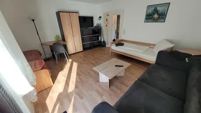Ein Sitzbereich in der Unterkunft Monteurs-Apartment Graf Häseler