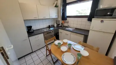 Küche/Küchenzeile in der Unterkunft Monteurs-Apartment Graf Häseler