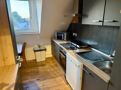 Küche/Küchenzeile in der Unterkunft Apartment Schmachtendorf