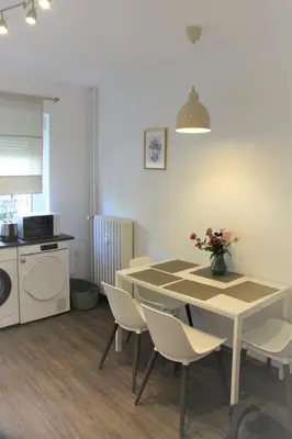 Küche/Küchenzeile in der Unterkunft Work Inn Rhein Ruhr Appartement