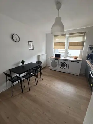 Küche/Küchenzeile in der Unterkunft Work Inn Rhein Ruhr Appartement
