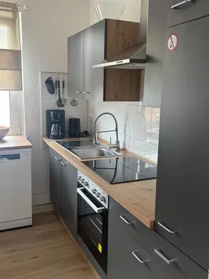 Küche/Küchenzeile in der Unterkunft Work Inn Rhein Ruhr Appartement