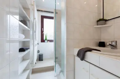Ein Badezimmer in der Unterkunft Moderne Ferienwohnungen in ruhiger Lage