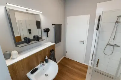 Ein Badezimmer in der Unterkunft la Plaza24