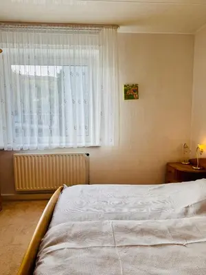 Ein Bett oder Betten in einem Zimmer der Unterkunft Großzügige Wohnung mit großem Wohnzimmer im Zentrum von Hagen