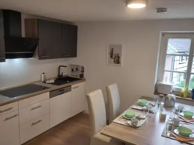 Küche/Küchenzeile in der Unterkunft NEU! Moderne FeWo in Bönen
