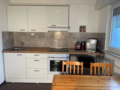 Küche/Küchenzeile in der Unterkunft Moderne Monteurzimmer Vu