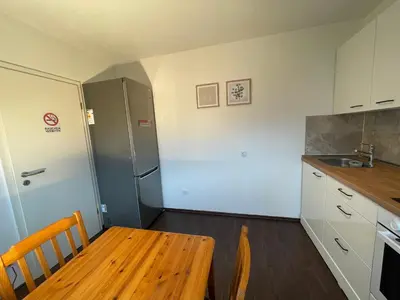 Küche/Küchenzeile in der Unterkunft Moderne Monteurzimmer Vu