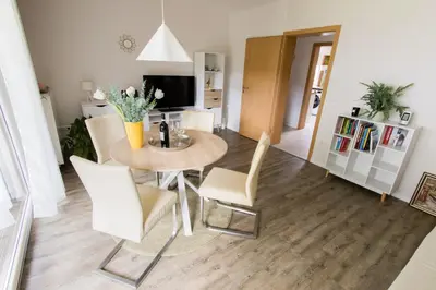 Ein Sitzbereich in der Unterkunft Nest,Ruhe und Erholung