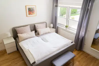 Ein Bett oder Betten in einem Zimmer der Unterkunft Nest,Ruhe und Erholung