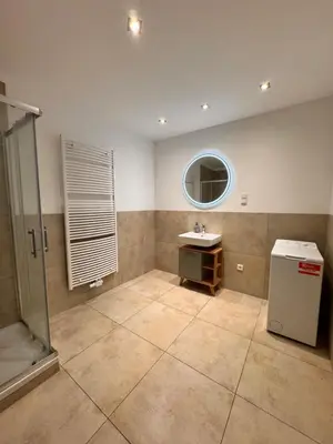 Ein Badezimmer in der Unterkunft Rheinberg Alstadt Maisonettenwohnung