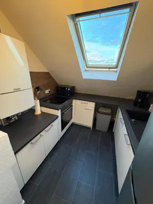 Küche/Küchenzeile in der Unterkunft Ferienwohnung Victoria