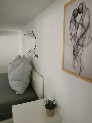 Ein Sitzbereich in der Unterkunft Charmantes Loft-Apartment 2 Min zum Hauptbahnhof