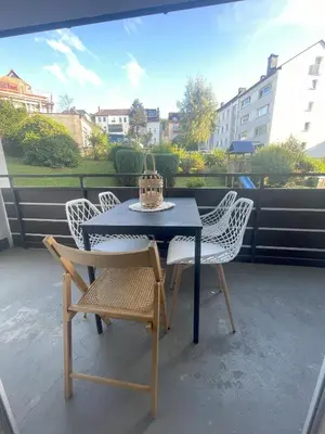 Ein Balkon oder eine Terrasse in der Unterkunft Apartment Lüdenscheid - Zentral & Ruhig mit Balkon
