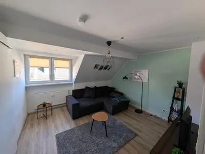 Ein Sitzbereich in der Unterkunft Traumwohnung über den Dächern Rüttenscheids