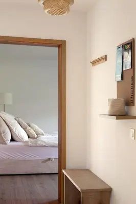 Ein Bett oder Betten in einem Zimmer der Unterkunft Modern Living in Mülheim Your Perfect Stay