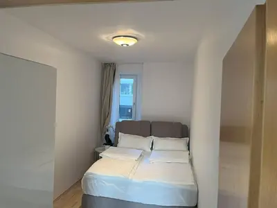 Ein Bett oder Betten in einem Zimmer der Unterkunft Gemütliche Wohnung, ruhige Lage