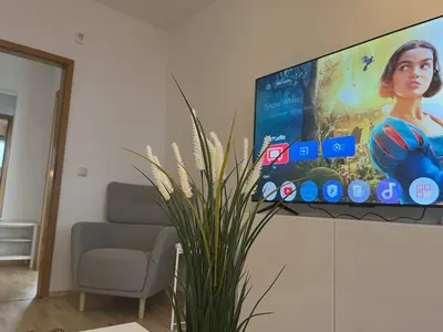 TV/Unterhaltungsangebot in der Unterkunft Gemütliche Wohnung, ruhige Lage