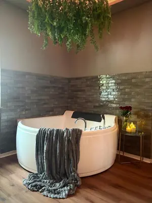 Ein Sitzbereich in der Unterkunft My happy place - Apartment mit Sauna & Whirlpool