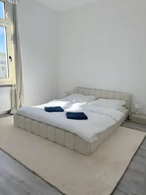 Ein Bett oder Betten in einem Zimmer der Unterkunft Modernes Apartment Nähe Cologne und Düsseldorf