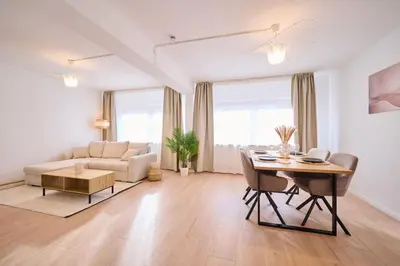 Ein Sitzbereich in der Unterkunft Goodliving Apartment City Residenz