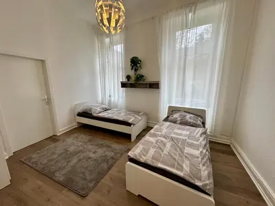 Ein Bett oder Betten in einem Zimmer der Unterkunft Modern apartment in Solingen with perfect connections