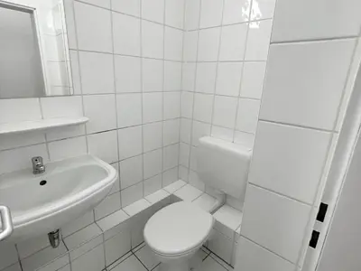 Ein Badezimmer in der Unterkunft Monteurwohnung mit Balkon in Duisburg