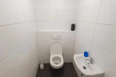 Ein Badezimmer in der Unterkunft Bett im Durchgangszimmer