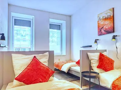 Ein Sitzbereich in der Unterkunft Ring-Apartments Kompakt - Gelsenkirchen Zentrum