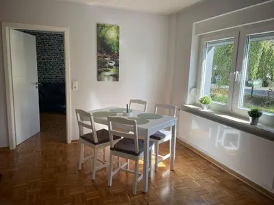 Ein Sitzbereich in der Unterkunft Ferienwohnung Nelly