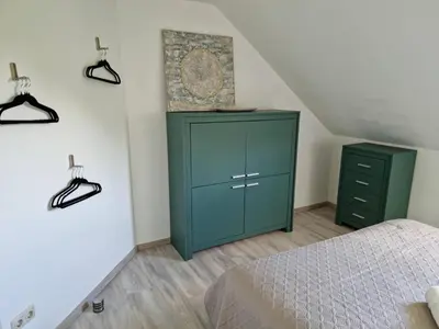 Ein Bett oder Betten in einem Zimmer der Unterkunft Gesamte Unterkunft in zentraler Lage in Hattingen