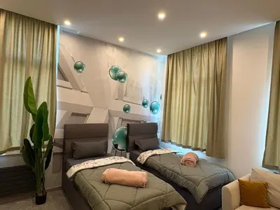 Ein Bett oder Betten in einem Zimmer der Unterkunft Aura Apartment Herne