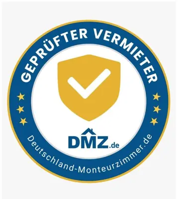Ein Zertifikat, Auszeichnung, Logo oder anderes Dokument, das in der Unterkunft R&A Monteurzimmer ausgestellt ist